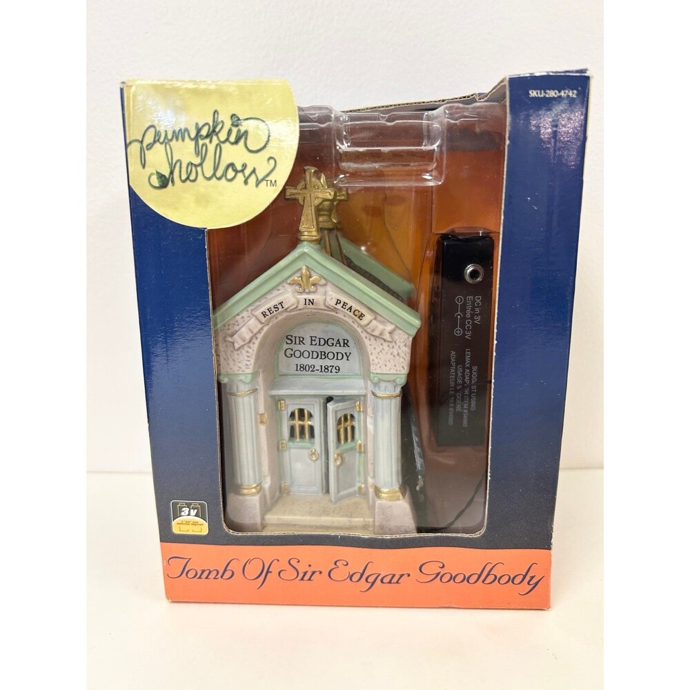 Lemax SPOOKY TOWN Pumpkin Hollow HALLOWEEN Tomb Of Sir Edgar Goodbody 24766 2006